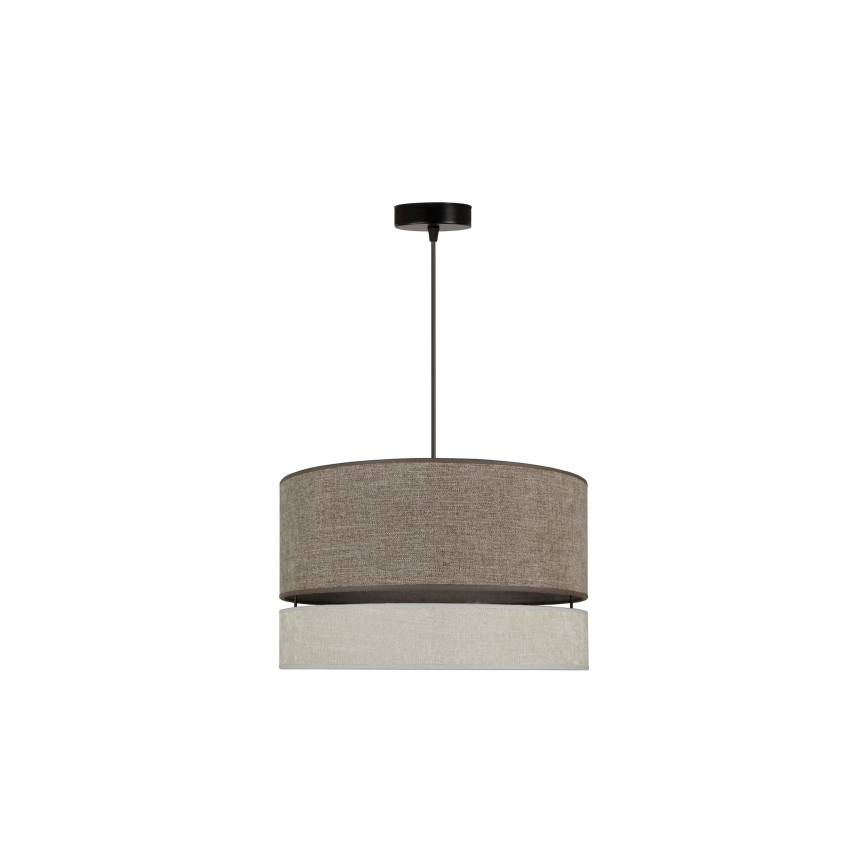 Duolla - Κρεμαστό φωτιστικό οροφής DOUBLE 1xE27/15W/230V διάμετρος 40 cm καφέ/γκρι