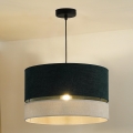 Duolla - Κρεμαστό φωτιστικό οροφής DOUBLE 1xE27/15W/230V διάμετρος 40 cm πράσινο/γκρι