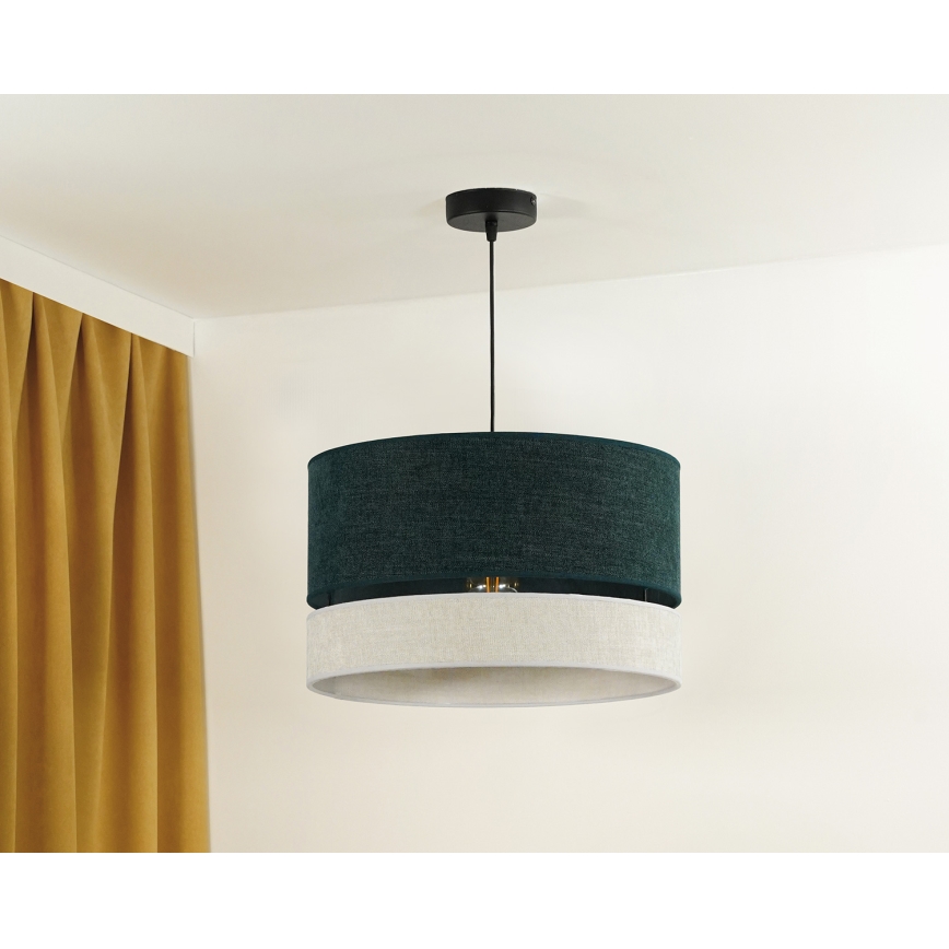Duolla - Κρεμαστό φωτιστικό οροφής DOUBLE 1xE27/15W/230V διάμετρος 40 cm πράσινο/γκρι