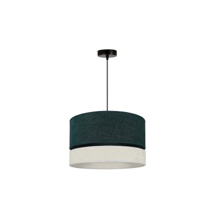 Duolla - Κρεμαστό φωτιστικό οροφής DOUBLE 1xE27/15W/230V διάμετρος 40 cm πράσινο/γκρι