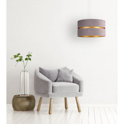 Duolla - Κρεμαστό φωτιστικό οροφής DUO 1xE27/15W/230V διάμετρος 40 cm γκρι