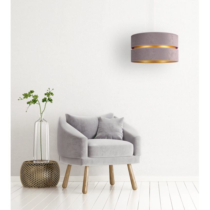 Duolla - Κρεμαστό φωτιστικό οροφής DUO 1xE27/15W/230V διάμετρος 40 cm γκρι