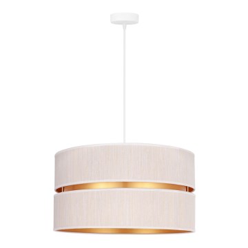 Duolla - Κρεμαστό φωτιστικό οροφής DUO 1xE27/15W/230V διάμετρος 40 cm κρεμ/χρυσό