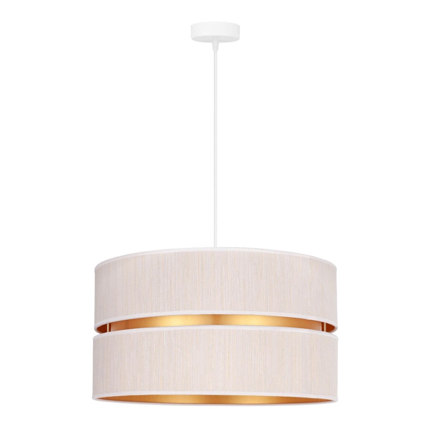 Duolla - Κρεμαστό φωτιστικό οροφής DUO 1xE27/15W/230V διάμετρος 40 cm κρεμ/χρυσό