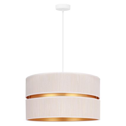 Duolla - Κρεμαστό φωτιστικό οροφής DUO 1xE27/15W/230V διάμετρος 40 cm κρεμ/χρυσό