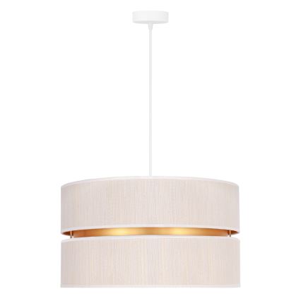 Duolla - Κρεμαστό φωτιστικό οροφής DUO 1xE27/15W/230V διάμετρος 40 cm κρεμ/χρυσό