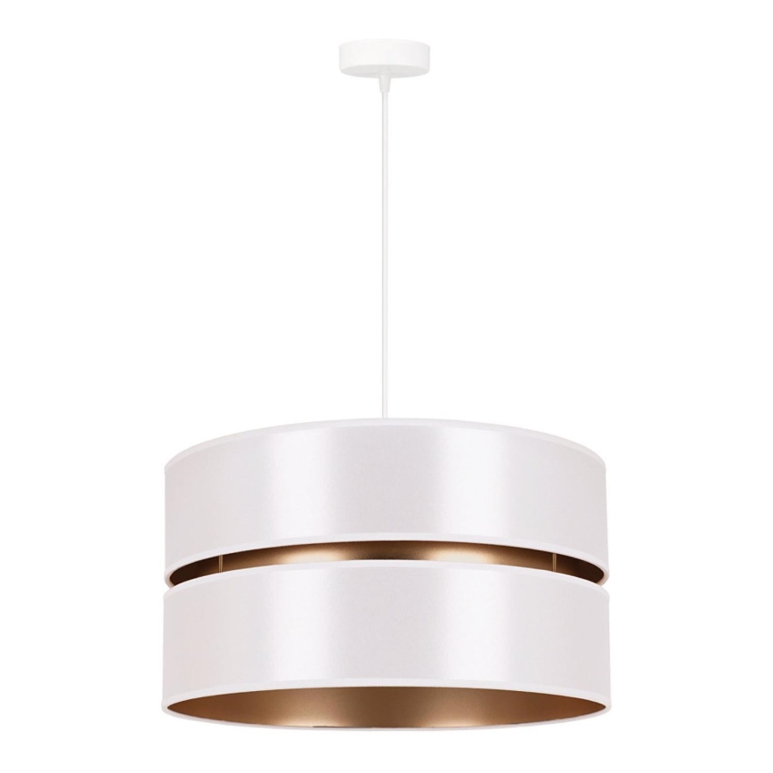 Duolla - Κρεμαστό φωτιστικό οροφής DUO 1xE27/15W/230V διάμετρος 40 cm λευκό/χρυσό