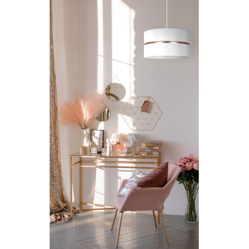 Duolla - Κρεμαστό φωτιστικό οροφής DUO 1xE27/15W/230V διάμετρος 40 cm λευκό/χρυσό