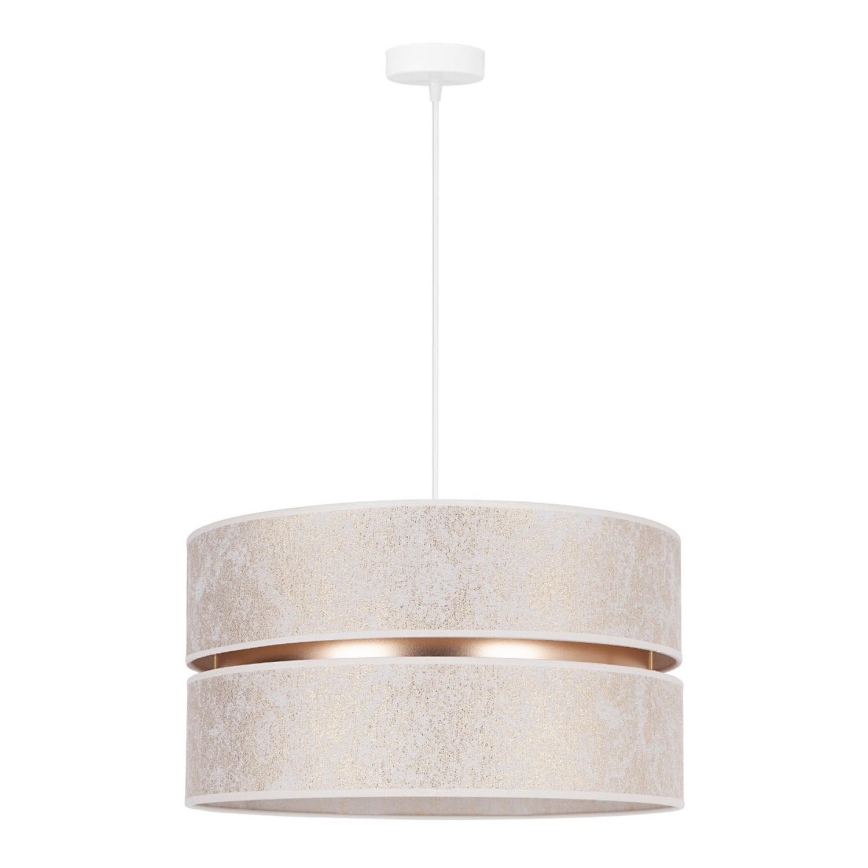 Duolla - Κρεμαστό φωτιστικό οροφής DUO 1xE27/15W/230V διάμετρος 40 cm λευκό/χρυσό