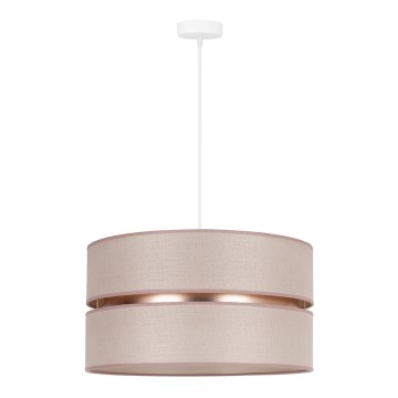 Duolla - Κρεμαστό φωτιστικό οροφής DUO 1xE27/15W/230V διάμετρος 40 cm μπεζ/χρυσό