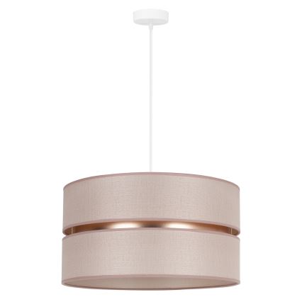 Duolla - Κρεμαστό φωτιστικό οροφής DUO 1xE27/15W/230V διάμετρος 40 cm μπεζ/χρυσό