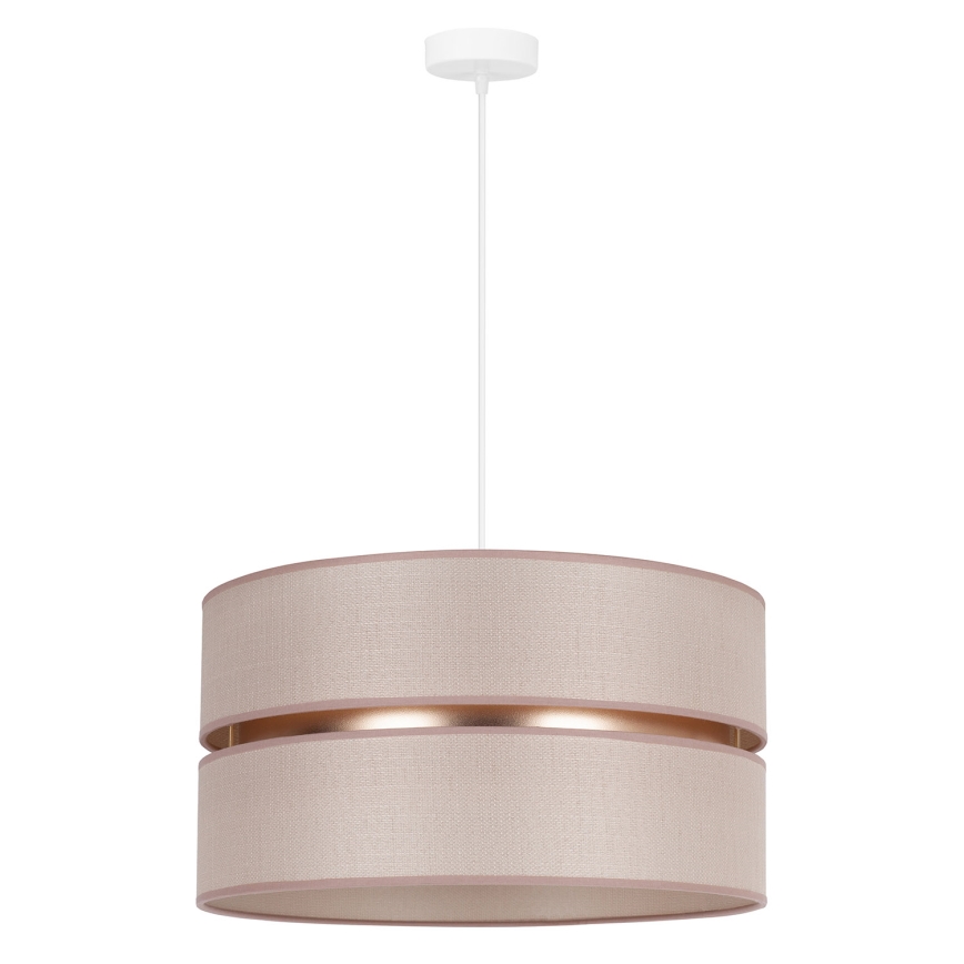 Duolla - Κρεμαστό φωτιστικό οροφής DUO 1xE27/15W/230V διάμετρος 40 cm μπεζ/χρυσό