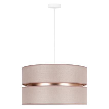 Duolla - Κρεμαστό φωτιστικό οροφής DUO 1xE27/15W/230V διάμετρος 40 cm μπεζ/χρυσό