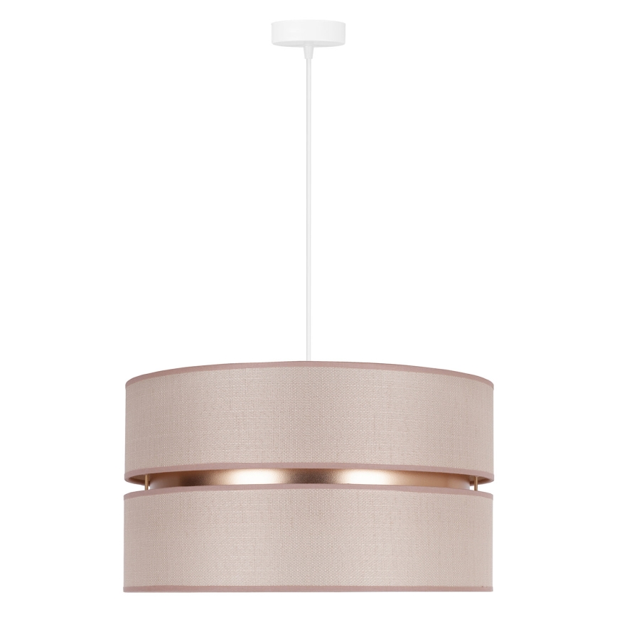 Duolla - Κρεμαστό φωτιστικό οροφής DUO 1xE27/15W/230V διάμετρος 40 cm μπεζ/χρυσό