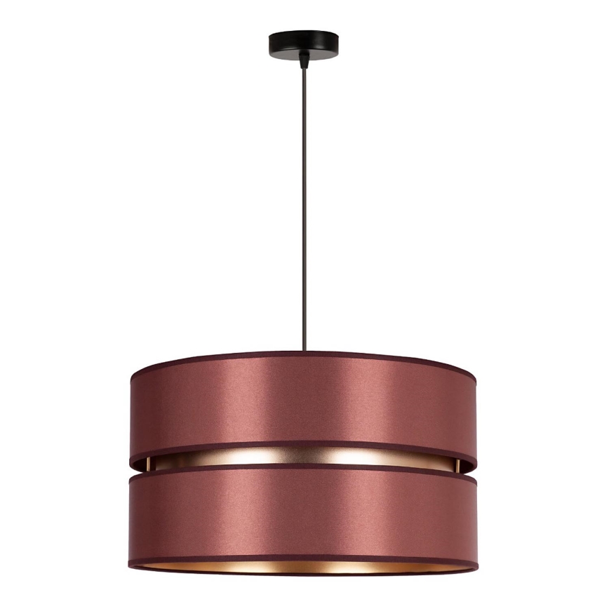 Duolla - Κρεμαστό φωτιστικό οροφής DUO 1xE27/15W/230V διάμετρος 40 cm μπορντώ/χρυσό
