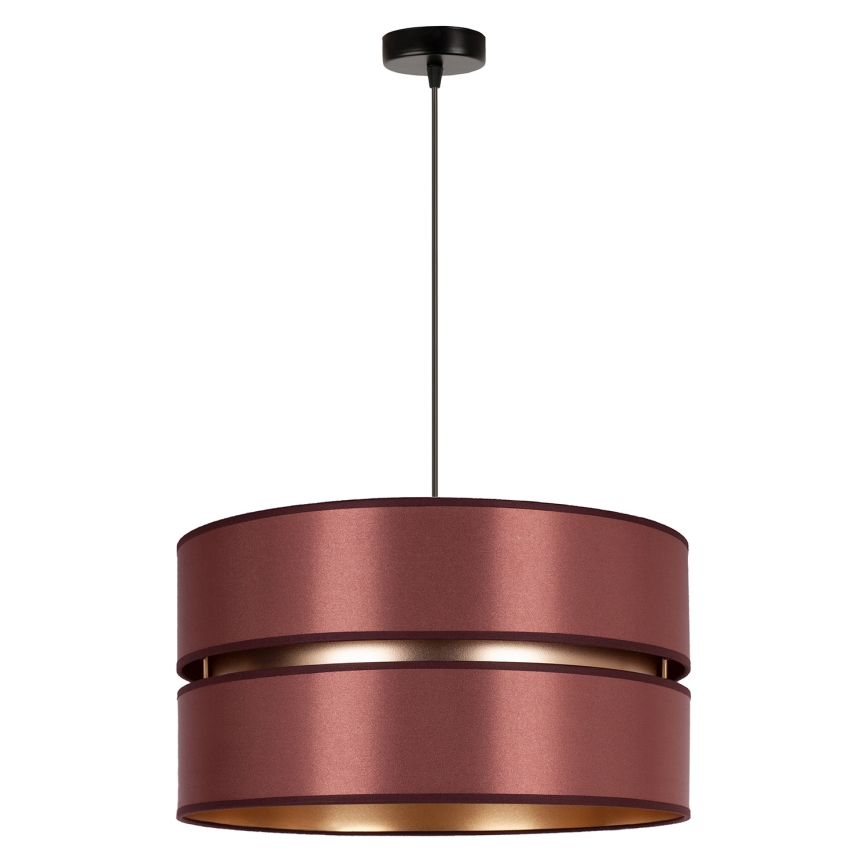 Duolla - Κρεμαστό φωτιστικό οροφής DUO 1xE27/15W/230V διάμετρος 40 cm μπορντώ/χρυσό