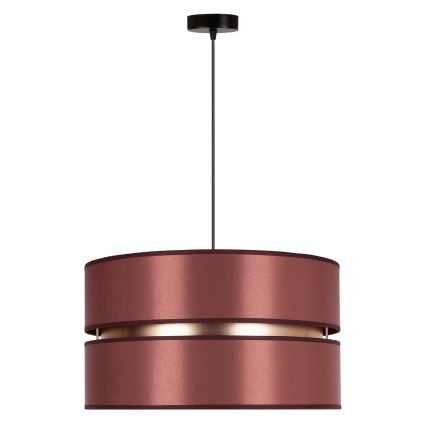 Duolla - Κρεμαστό φωτιστικό οροφής DUO 1xE27/15W/230V διάμετρος 40 cm μπορντώ/χρυσό
