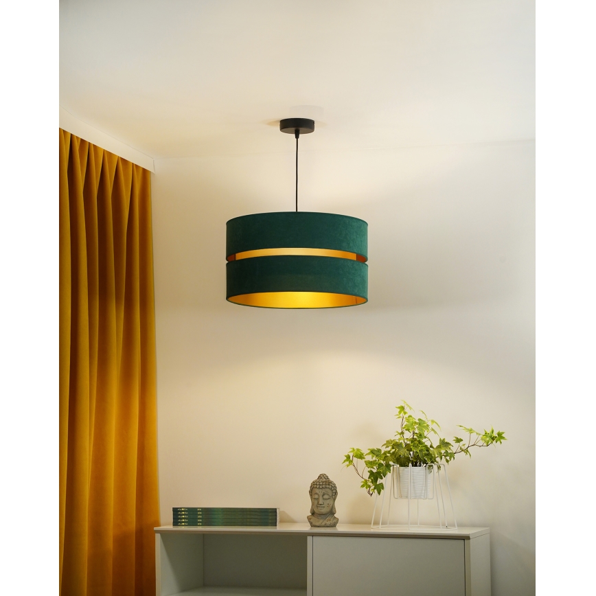 Duolla - Κρεμαστό φωτιστικό οροφής DUO 1xE27/15W/230V διάμετρος 40 cm πράσινο/χρυσό