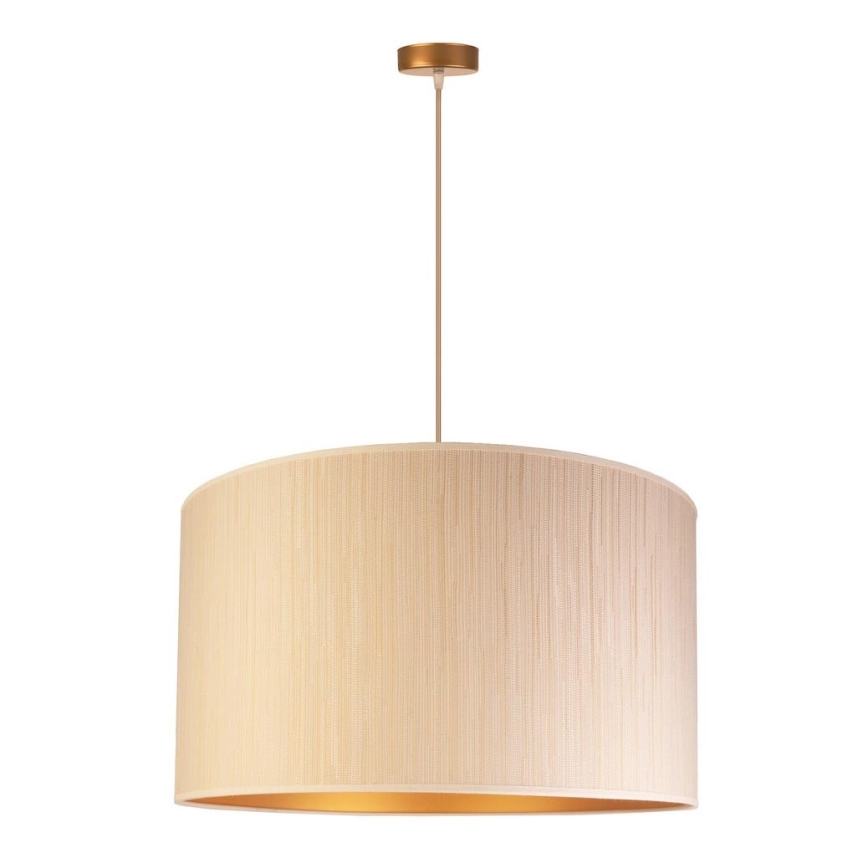 Duolla - Κρεμαστό φωτιστικό οροφής ESSEX 1xE27/40W/230V διάμετρος 45 cm μπεζ/χρυσό