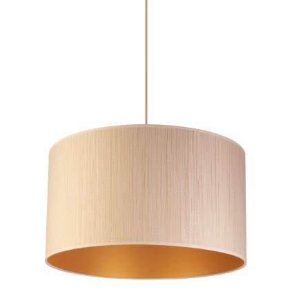 Duolla - Κρεμαστό φωτιστικό οροφής ESSEX 1xE27/40W/230V διάμετρος 45 cm μπεζ/χρυσό