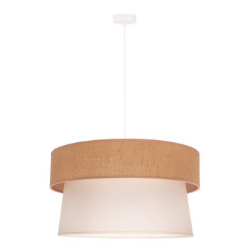 Duolla - Κρεμαστό φωτιστικό οροφής ETNIC 1xE27/40W/230V διάμετρος 45 cm κρεμ/μπεζ