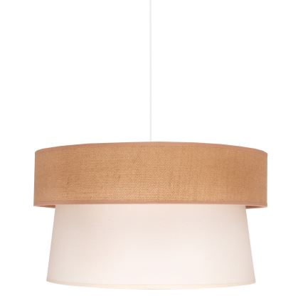 Duolla - Κρεμαστό φωτιστικό οροφής ETNIC 1xE27/40W/230V διάμετρος 45 cm κρεμ/μπεζ