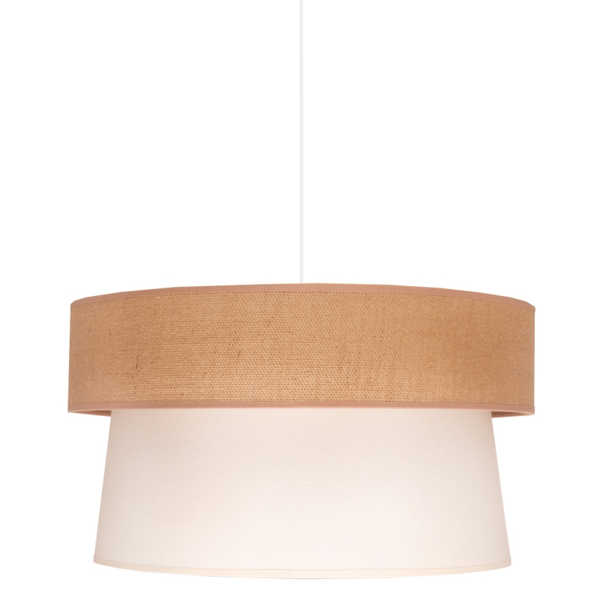 Duolla - Κρεμαστό φωτιστικό οροφής ETNIC 1xE27/40W/230V διάμετρος 45 cm κρεμ/μπεζ