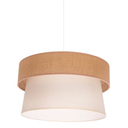 Duolla - Κρεμαστό φωτιστικό οροφής ETNIC 1xE27/40W/230V διάμετρος 45 cm κρεμ/μπεζ