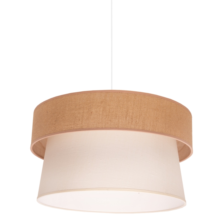 Duolla - Κρεμαστό φωτιστικό οροφής ETNIC 1xE27/40W/230V διάμετρος 45 cm κρεμ/μπεζ