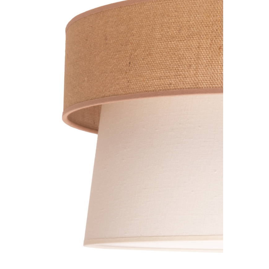 Duolla - Κρεμαστό φωτιστικό οροφής ETNIC 1xE27/40W/230V διάμετρος 45 cm κρεμ/μπεζ
