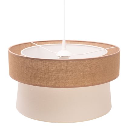 Duolla - Κρεμαστό φωτιστικό οροφής ETNIC 1xE27/40W/230V διάμετρος 45 cm κρεμ/μπεζ