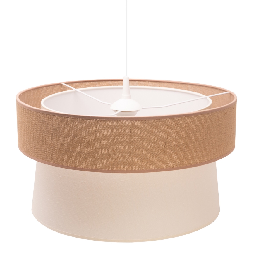 Duolla - Κρεμαστό φωτιστικό οροφής ETNIC 1xE27/40W/230V διάμετρος 45 cm κρεμ/μπεζ