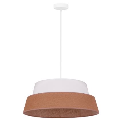 Duolla - Κρεμαστό φωτιστικό οροφής GALAXY 1xE27/15W/230V διάμετρος 50 cm καφέ/λευκό