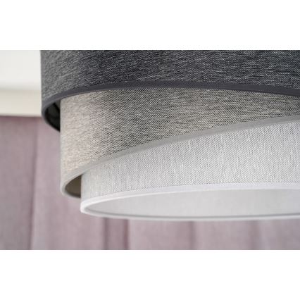 Duolla - Κρεμαστό φωτιστικό οροφής KOBO 1xE27/15W/230V διάμετρος 45 cm ανθρακί/γκρι/λευκό