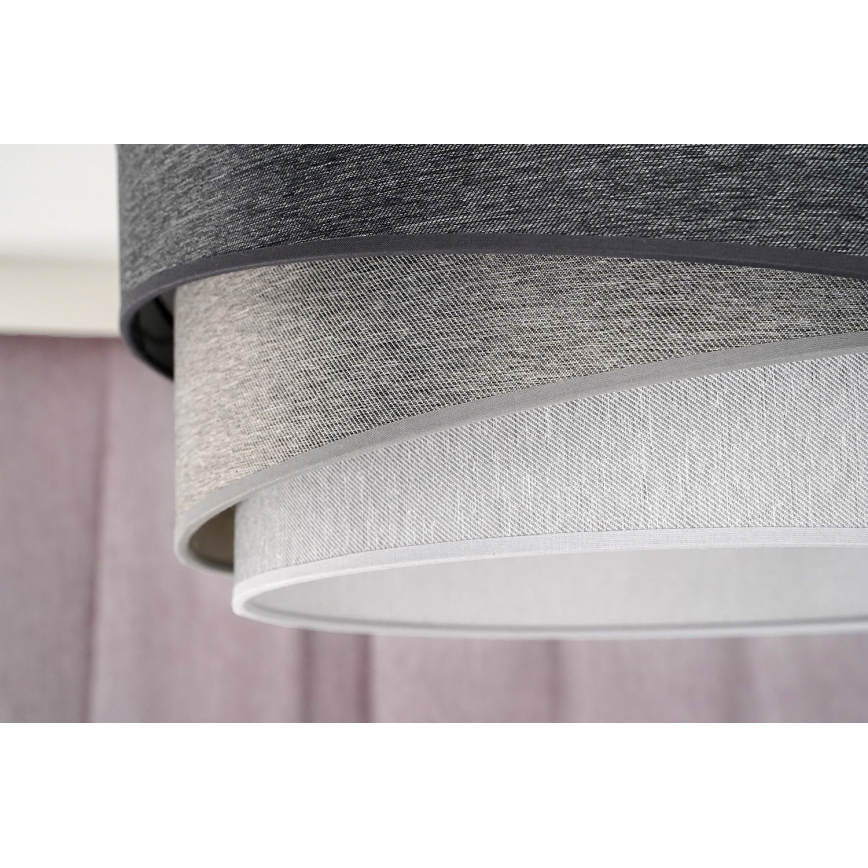 Duolla - Κρεμαστό φωτιστικό οροφής KOBO 1xE27/15W/230V διάμετρος 45 cm ανθρακί/γκρι/λευκό