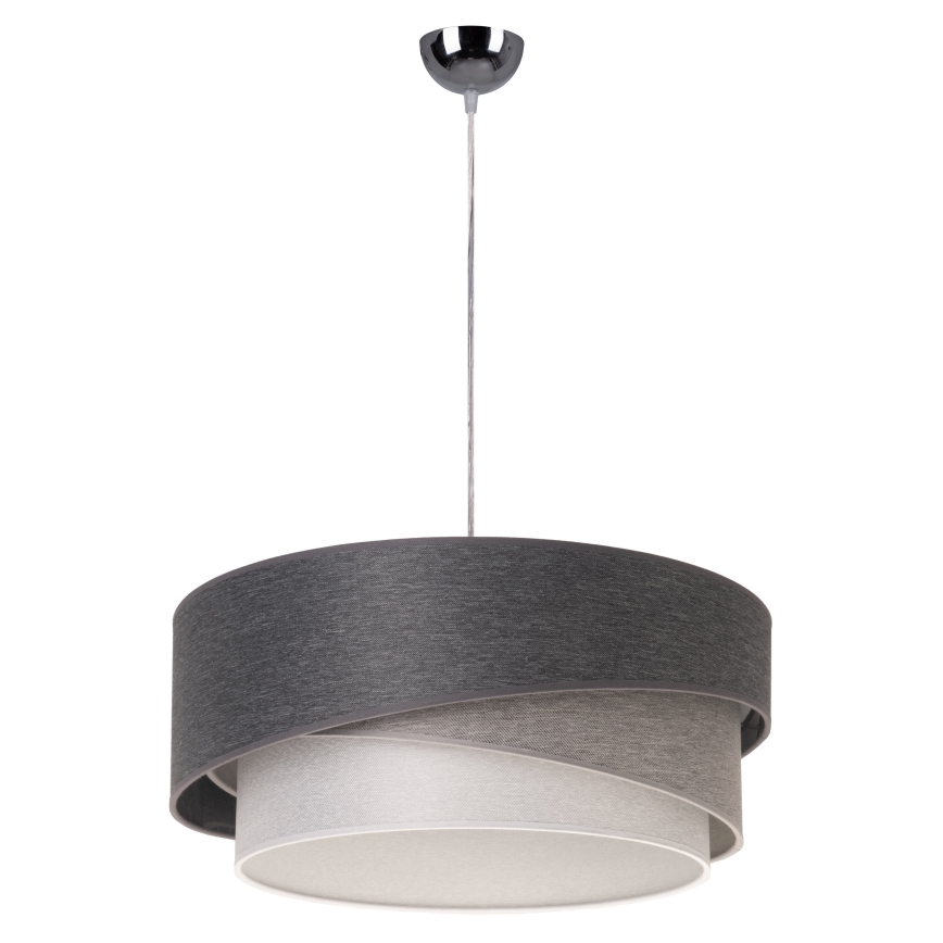 Duolla - Κρεμαστό φωτιστικό οροφής KOBO 1xE27/15W/230V διάμετρος 45 cm ανθρακί/γκρι/λευκό