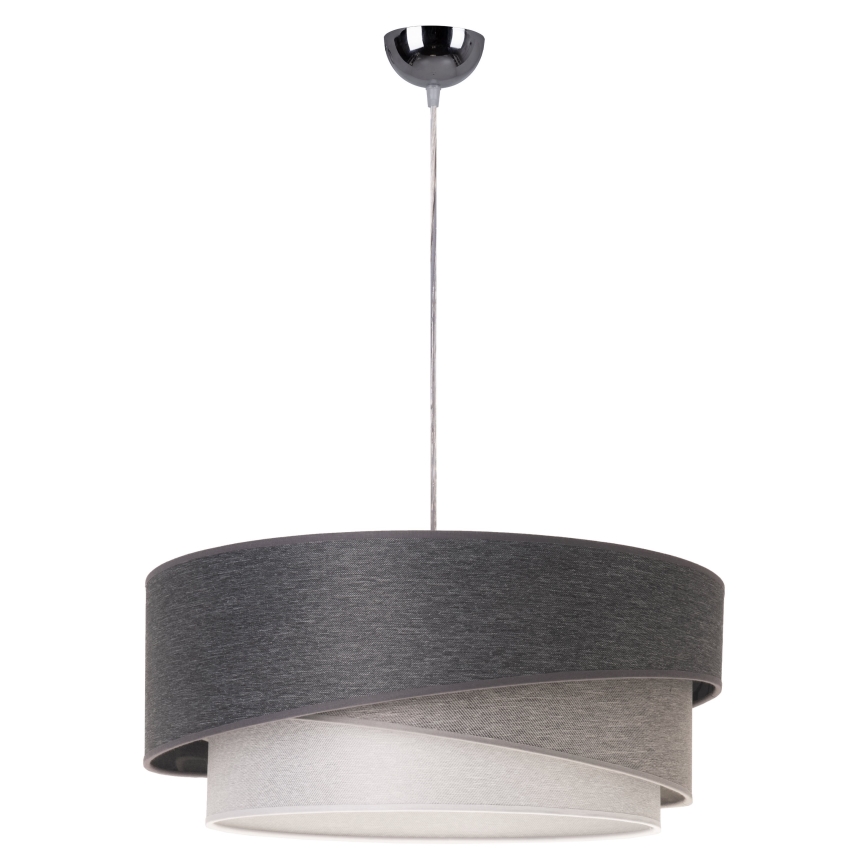 Duolla - Κρεμαστό φωτιστικό οροφής KOBO 1xE27/15W/230V διάμετρος 45 cm ανθρακί/γκρι/λευκό