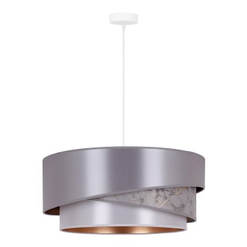 Duolla - Κρεμαστό φωτιστικό οροφής KOBO 1xE27/15W/230V διάμετρος 45 cm ασημί/χρυσό