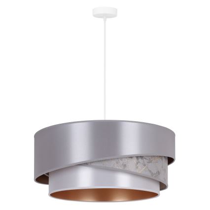 Duolla - Κρεμαστό φωτιστικό οροφής KOBO 1xE27/15W/230V διάμετρος 45 cm ασημί/χρυσό