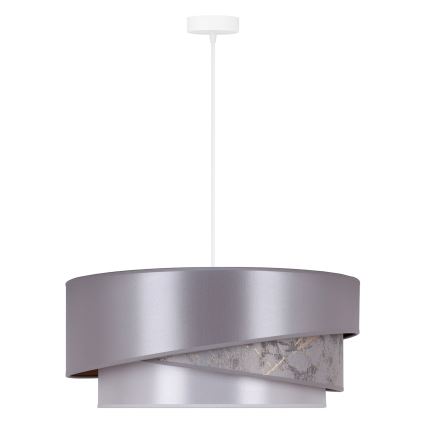 Duolla - Κρεμαστό φωτιστικό οροφής KOBO 1xE27/15W/230V διάμετρος 45 cm ασημί/χρυσό