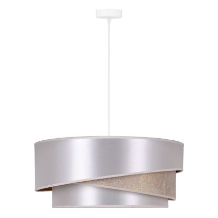 Duolla - Κρεμαστό φωτιστικό οροφής KOBO 1xE27/15W/230V διάμετρος 45 cm ασημί/χρυσό