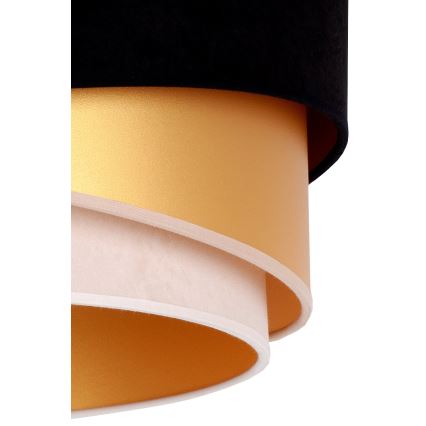 Duolla - Κρεμαστό φωτιστικό οροφής KOBO 1xE27/15W/230V διάμετρος 45 cm μαύρο/χρυσό/κρεμ
