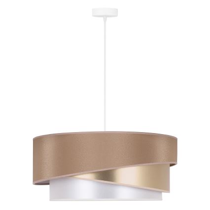 Duolla - Κρεμαστό φωτιστικό οροφής KOBO 1xE27/15W/230V διάμετρος 45 cm μπεζ/χρυσό/λευκό