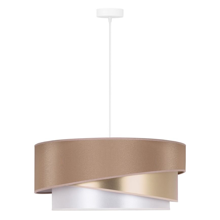 Duolla - Κρεμαστό φωτιστικό οροφής KOBO 1xE27/15W/230V διάμετρος 45 cm μπεζ/χρυσό/λευκό