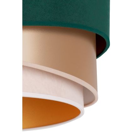Duolla - Κρεμαστό φωτιστικό οροφής KOBO 1xE27/15W/230V διάμετρος 45 cm πράσινο/ροζ χρυσαφί/κρεμ