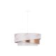 Duolla - Κρεμαστό φωτιστικό οροφής  KOBO 1xE27/15W/230V λευκό/ροζ χρυσαφί