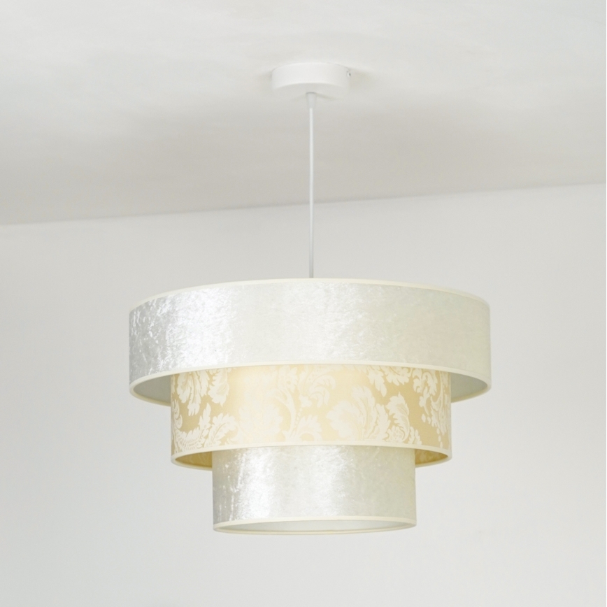 Duolla - Κρεμαστό φωτιστικό οροφής LUNETA 1xE27/40W/230V διάμετρος 45 cm κρεμ