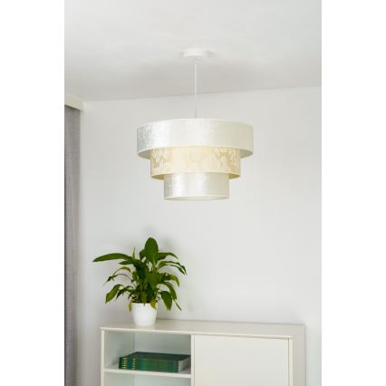 Duolla - Κρεμαστό φωτιστικό οροφής LUNETA 1xE27/40W/230V διάμετρος 45 cm κρεμ