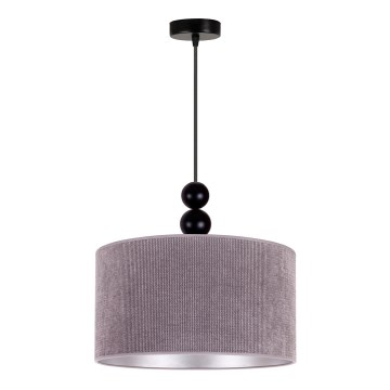 Duolla - Κρεμαστό φωτιστικό οροφής LYON 1xE27/15W/230V διάμετρος 40 cm γκρι