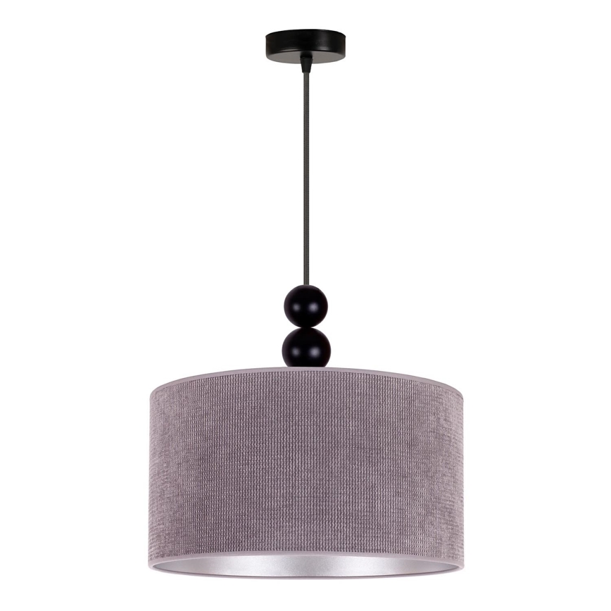 Duolla - Κρεμαστό φωτιστικό οροφής LYON 1xE27/15W/230V διάμετρος 40 cm γκρι
